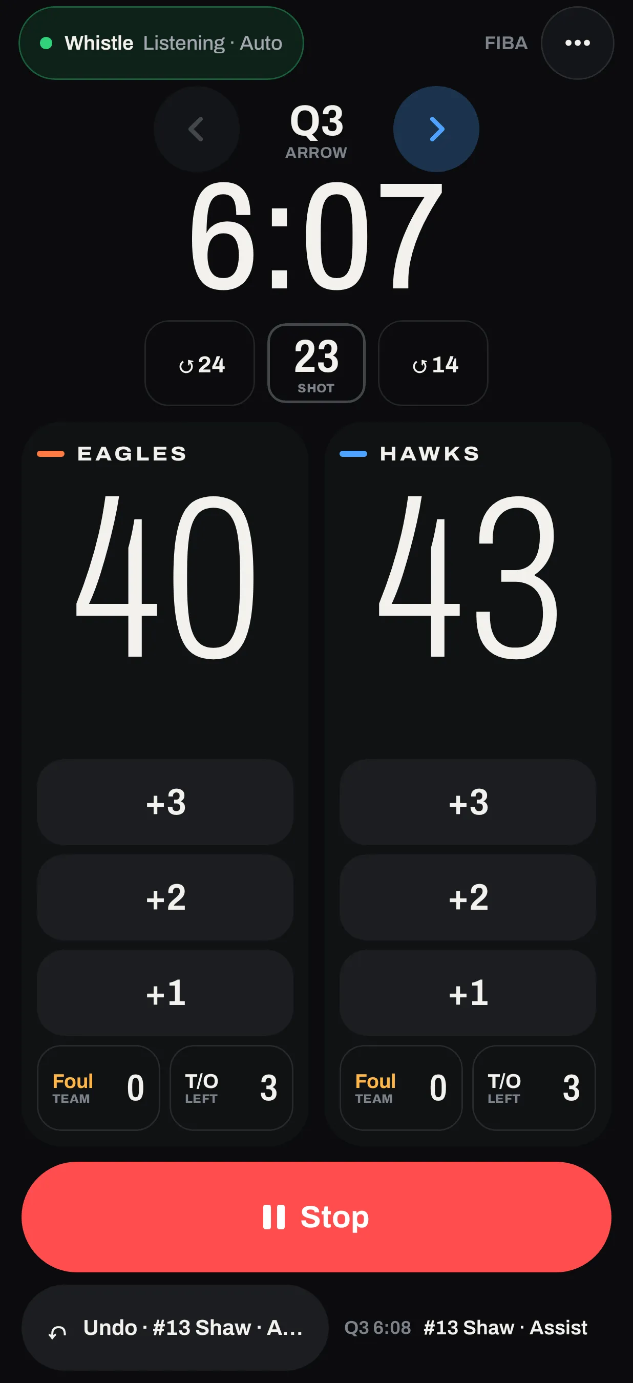 Cover screen: one-handed scoreboard